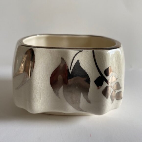 Vintage Sandland Ware Creamer and Sugar. Cream and Gold - Picture 7 of 13